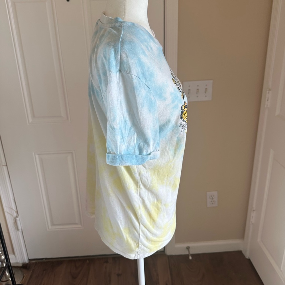 Cotton Candy Tye Dye Butterfly Nature Dreamer Short Sleeve T-Shirt size S - Picture 3 of 7